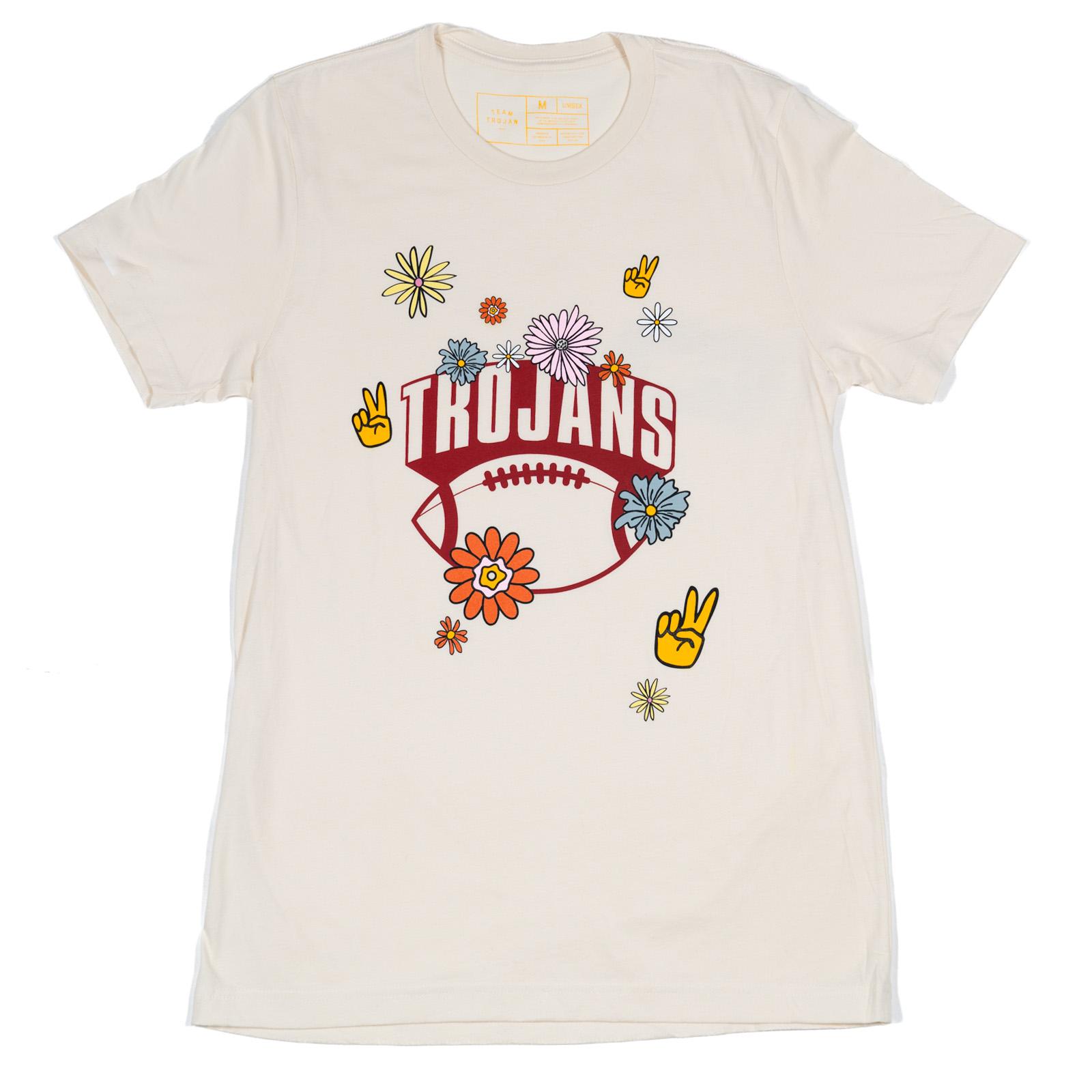 USC Trojans Football All Over Floral SS Tee Natural image01